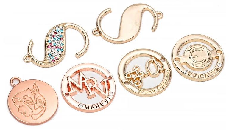 JinYi Hardware Manufacturer Custom Brand Logo Zinc Alloy Metal Label Tag for Clothes