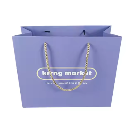 Custom Purple Art Paper Bag Custom Purple Art Paper Bag