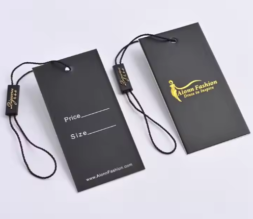 Eco Friendly Custom Luxury Clothes Hangtag Label Tags Labels Business Card With logo for Clothing Pa
