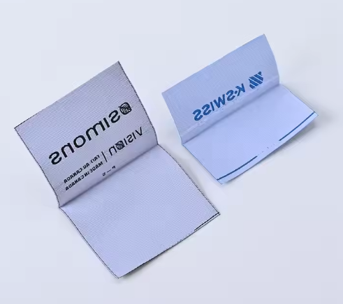 High Density Custom Brand Name Logo Textile Neck Woven Tags Labels for Clothing