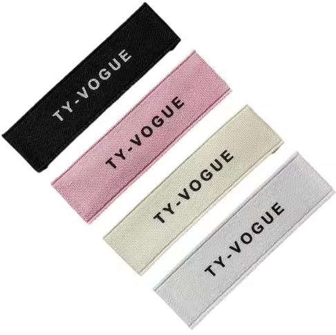 Cheap Center fold Custom Personal Logo Garment Woven Satin Label Neck Tags for Clothing main label m