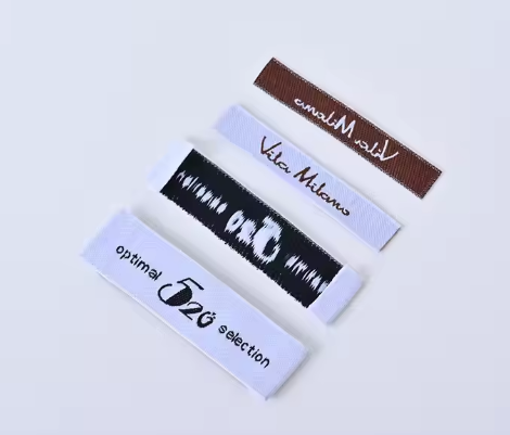 Wholesale Custom Garment Woven Labels Customized Clothing Embroidered Logo Label garment tags