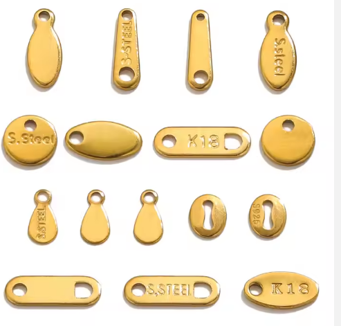316L Stainless Steel Jewelry Accessories Small Brand Logo Pendant Custom Engraved Logo Tag Pendant f