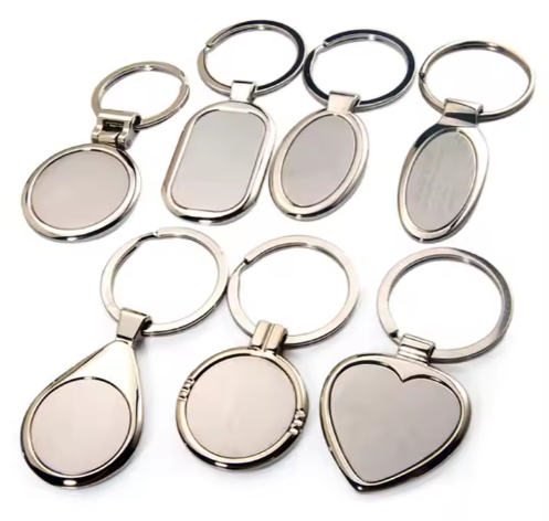 Factory Wholesale Price Laser Cut Keychain Stainless Steel Bag Hang Tag Gold Metal Key Chain With Ho