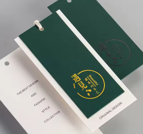 High end customized logo printing clothing hang tag environmentally friendly decorative paper hang t