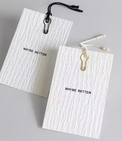 High-end custom logo, printed clothing hangtag, environmentally friendly decoration, paper hangtag, women's swing hangtag