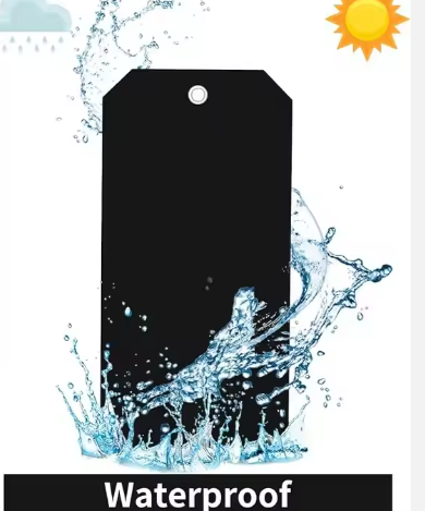 Recyclable White Plastic Shipping Tags Writable Blank Luggage Labeling Tags with Wire Ties String Wa