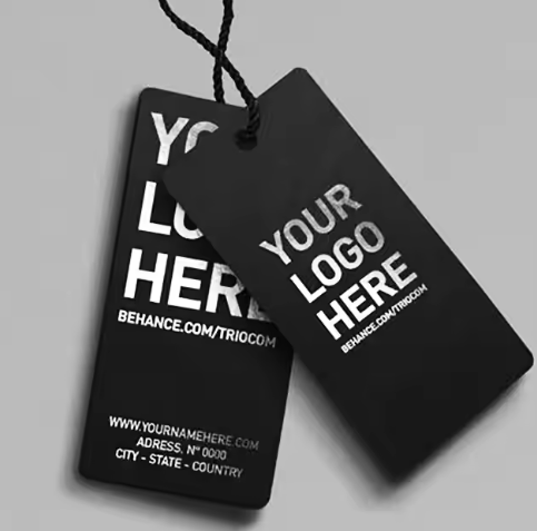 High End Garment Labels Paper Hang Tags Clothing Labels Branded Price Tags for Clothing