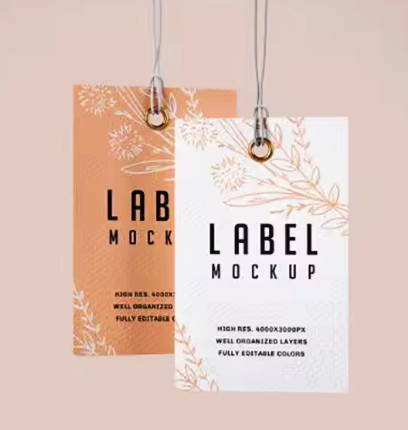 Wholesale Custom Clothing Cloth hang Tag Cotton Garment Swing Tag Fabric Hangtags Wholesale Custom Clothing Cloth hang Tag Cotton Garment Swing Tag Fabric Hangtags