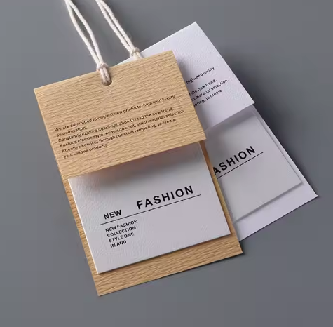 Custom Printed Own Logo Label Paper Clothing Hang Tags Swing Price Hangtag Clothes Hang Tags