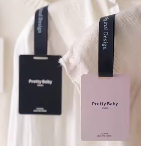 China Factory Price Low MOQ Custom Clothing hang Tag Embossed Hangtags for Clothing Eco-Friendly Rec