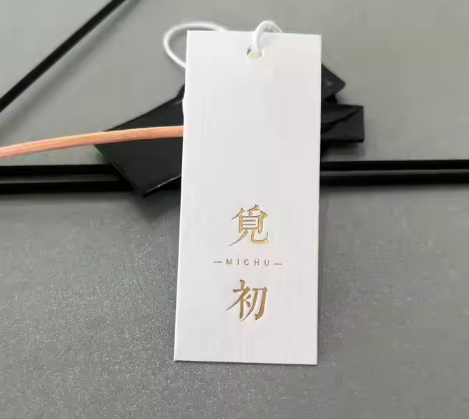 Wholesale Custom Logo Print Garment Hang Tag Shirt Hang Tags Clothing Tag