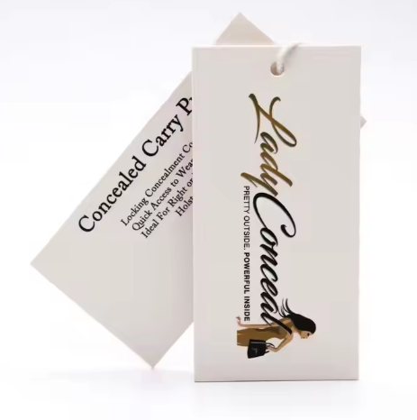 Wholesale Custom Logo Print Garment Hang Tag Shirt Hang Tags Clothing Tag