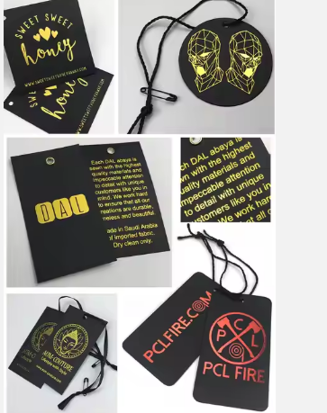 Wholesale Custom Logo Print Garment Hang Tag Shirt Hang Tags Clothing Tag