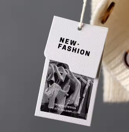 Manufacturer Custom Thick White Paper Swing Garment Label Hang Tags Recyclable Luxury Custom Tags Ca