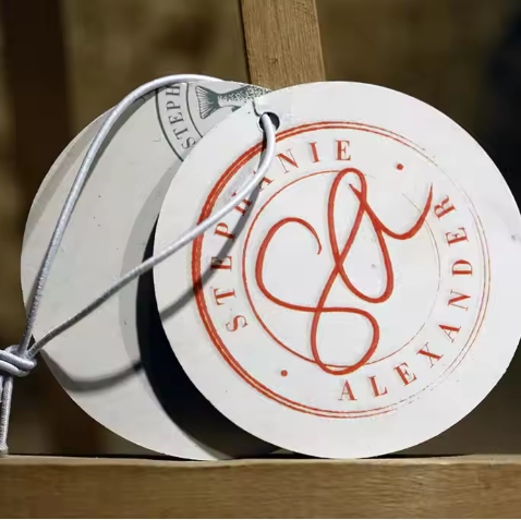 Wholesale Luxury Custom Logo Embossed Clothing Hang Tag Thick Paper Garment Hang Tag White Square Swing Tags