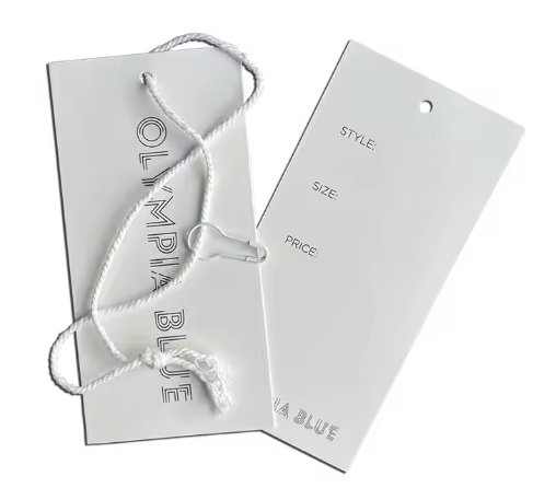 Customizable Design CNC Cut Golf Acrylic Hangtags Silk Screen PVC Adhesive Sticker Socks Shoes Supermarket Food Cosmetics