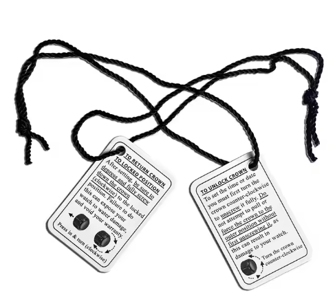 Customizable Design CNC Cut Golf Acrylic Hangtags Silk Screen PVC Adhesive Sticker Socks Shoes Supermarket Food Cosmetics