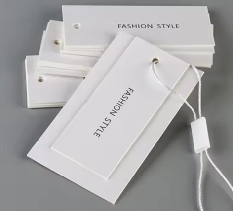 waterproof full color logo custom hang tag both side printed 300gsm recycled paper packaging hang tag for garment/ jeans