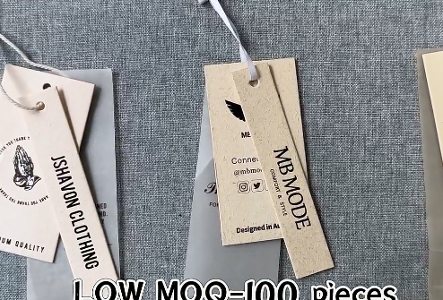 Custom Design Tag With Logo Square Clothing Plastic Security Seal Tag for Clothing and Bag