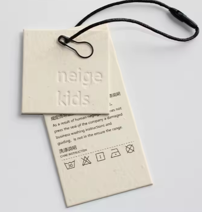 Custom Design Tag With Logo Square Clothing Plastic Security Seal Tag for Clothing and Bag