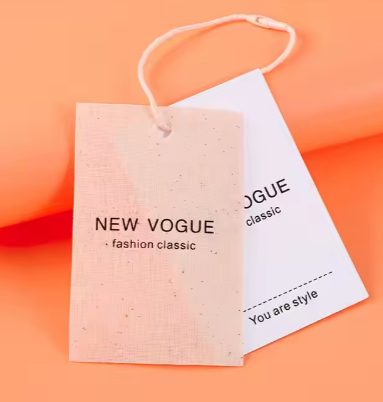 Eco Friendly Round Shape Hang Tag Luxury Recycled Paper Garment Accessories Label Custom Printing Clothing With String Hang Tags