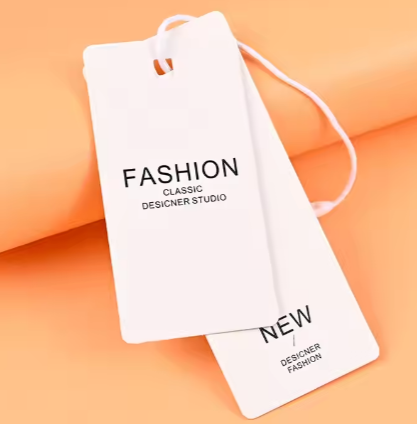 Eco Friendly Round Shape Hang Tag Luxury Recycled Paper Garment Accessories Label Custom Printing Cl