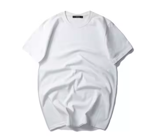 2025 Summer Men's Brand Wholesale 100% Cotton Short Sleeve T-shirt Loose Solid Color 7A Antibacterial Breathable Casual