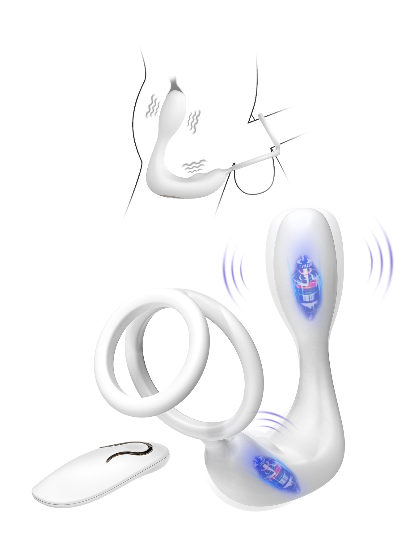 Hot-selling tadpole vibrator, for adult female masturbation, 9 vibration frequencies, APP control, DC rechargeable vibrator.